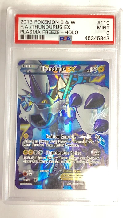 2013 Pokemon Black & White Plasma Freeze 110 Full Art/thundurus Ex PSA