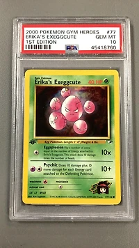 2000 Pokemon Gym Heroes 77 Erika's Exeggcute 1st Edition PSA