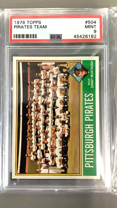 1976 Topps 504 Pirates Team PSA 9