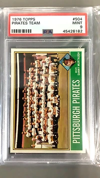 1976 Topps 504 Pirates Team PSA 9