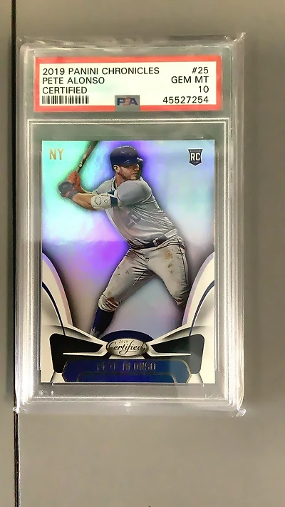 2019 Panini Chronicles Certified 25 Pete Alonso PSA 10