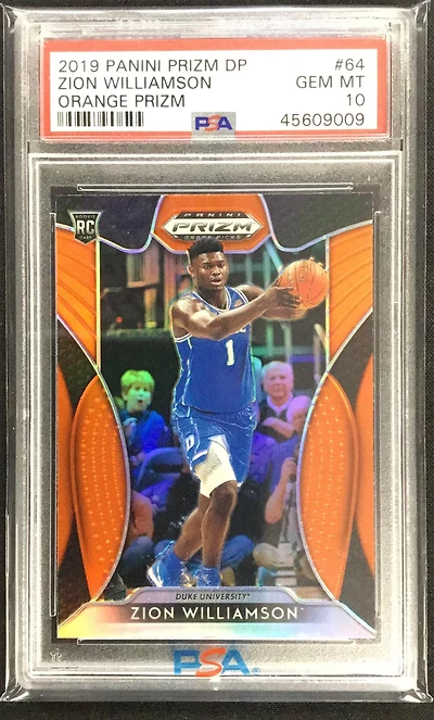 2019 Panini Prizm Draft Picks 64 Zion Williamson Prizm PSA 10