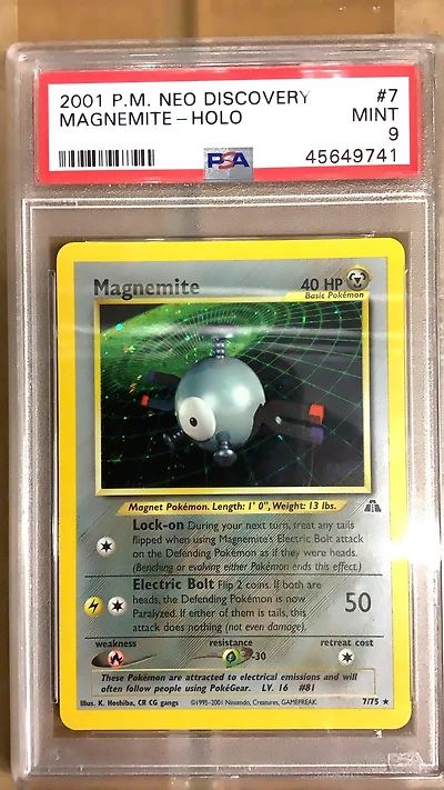 2001 Pokemon Neo Discovery 7 Magnemite-holo PSA