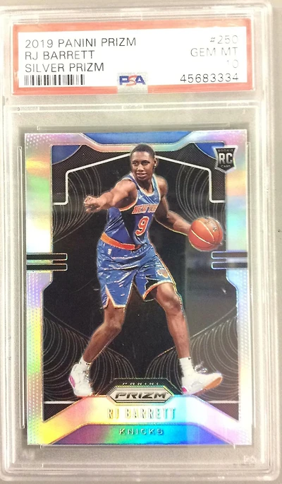 2019 Panini Prizm 250 Rj Barrett Silver Prizm PSA