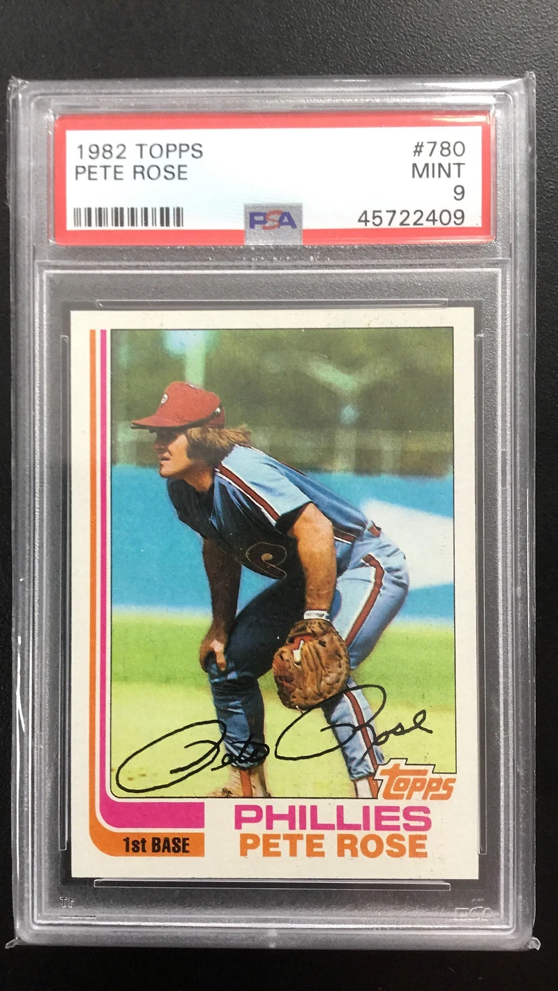 1982 Topps 780 Pete Rose PSA 9