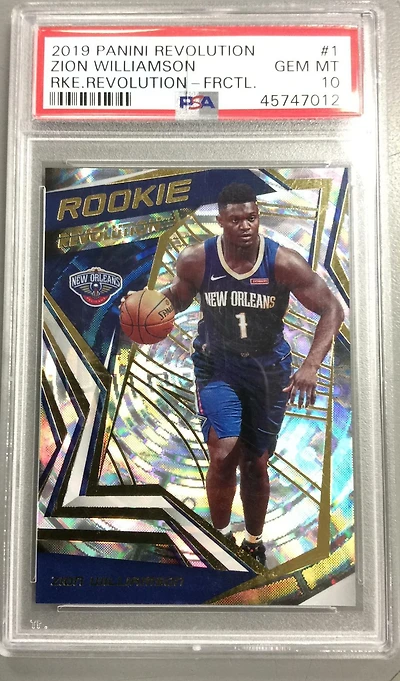 2019 Panini Revolution Rookie Revolution 1 Zion Williamson Fractal PSA 10