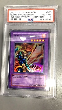 2002 Yu-gi-oh! Lob-legend Of Blue Eyes White Dragon 003 Flame Swordsman PSA