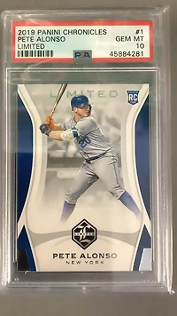 2019 Panini Chronicles Limited 1 Pete Alonso PSA 10