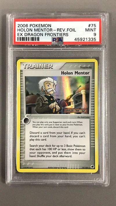 2006 Pokemon Ex Dragon Frontiers 75 Holon Mentor-reverse Foil PSA 9