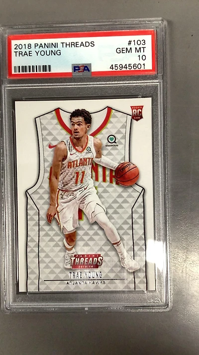 2018 Panini Threads 103 Trae Young PSA 10