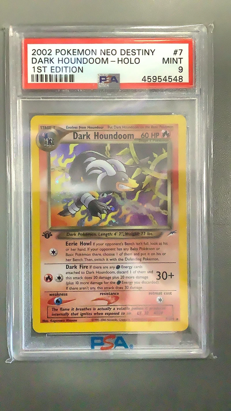 2002 Pokemon Neo Destiny 7 Dark Houndoom-holo 1st Edition PSA