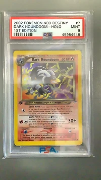 2002 Pokemon Neo Destiny 7 Dark Houndoom-holo 1st Edition PSA