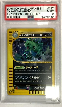 2001 Pokemon Japanese Expedition 127 Tyranitar-holo 1st Edition PSA