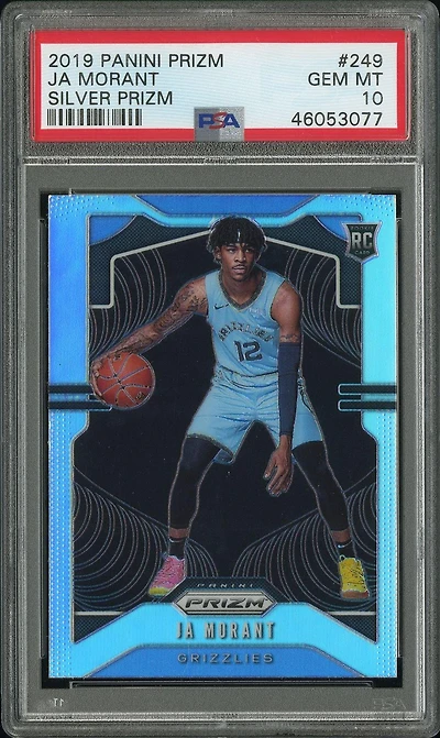 2019 Panini Prizm 249 Ja Morant Silver Prizm PSA