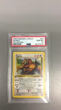 1999 Pokemon Jungle 47 Tauros 1st Edition PSA