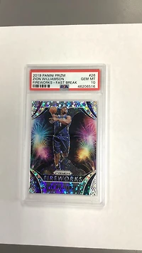 2019 Panini Prizm Fireworks 26 Zion Williamson PSA 10