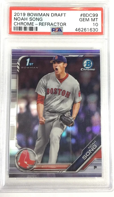 2019 Bowman Draft Bdc99 Noah Song Chrome-refractor PSA 10