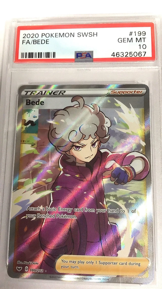 GameStop 2020 Pokemon Sword & Shield 199 Full Art/bede PSA 10 at Vancouver Mall in Vancouver, WA GameStop 2020 Pokemon Sword & Shield 199 Full Art/bede PSA 10 at Vancouver Mall in Vancouver, WA