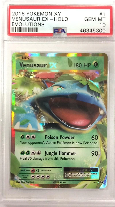 2016 Pokemon Xy Evolutions 1 Venusaur Ex PSA