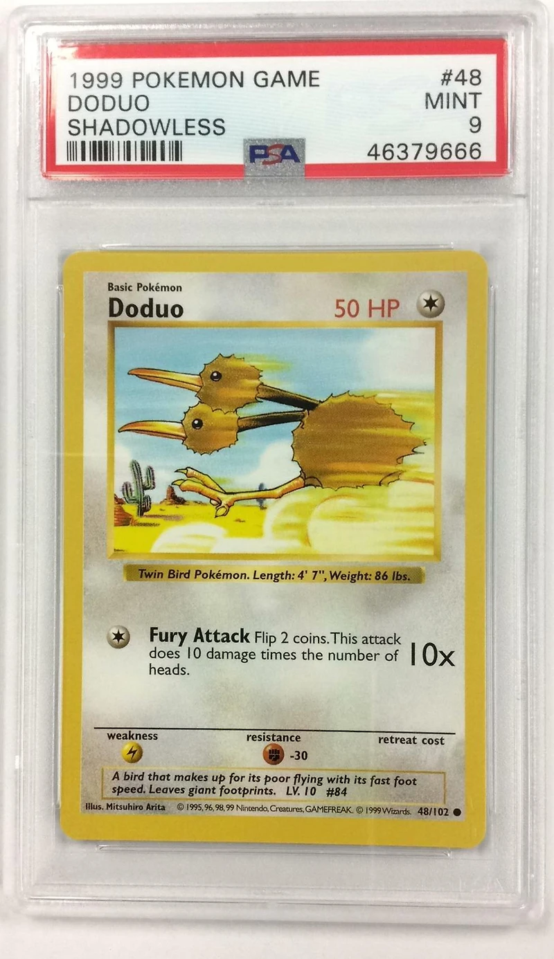 1999 Pokemon Game 48 Doduo Shadowless PSA
