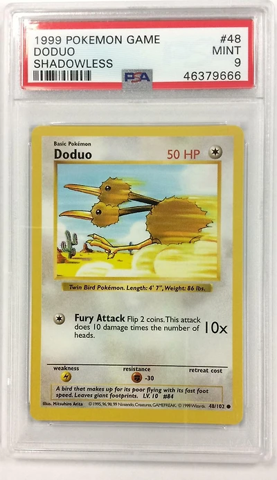 1999 Pokemon Game 48 Doduo Shadowless PSA