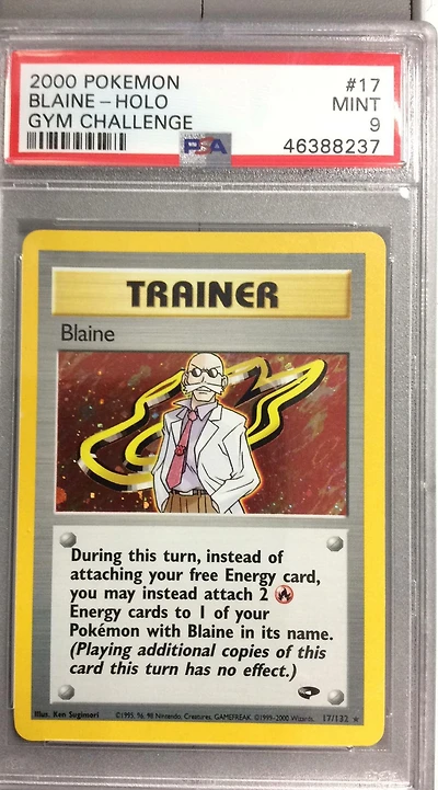 2000 Pokemon Gym Challenge 17 Blaine-holo PSA