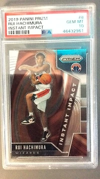 2019 Panini Prizm Instant Impact 8 Rui Hachimura PSA 10