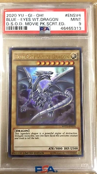 2020 Yu-gi-oh! The Dark Side Of Dimensions Movie Pack Secret Edition Ensv4 Blue-eyes White Dragon PSA 9