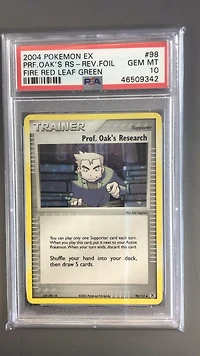 2004 Pokemon Ex Fire Red & Leaf Green 98 Prof.oak's Research-reverse Foil PSA 10
