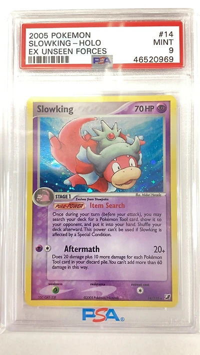 2005 Pokemon Ex Unseen Forces 14 Slowking PSA 9