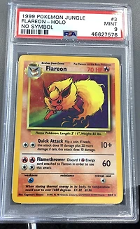 1999 Pokemon Jungle 3 Flareon-holo No Symbol PSA