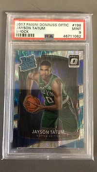 2017 Panini Donruss Optic 198 Jayson Tatum Shock PSA