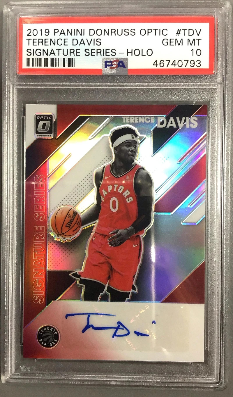 2019 Panini Donruss Optic Signature Series Tdv Terence Davis Holo PSA 10