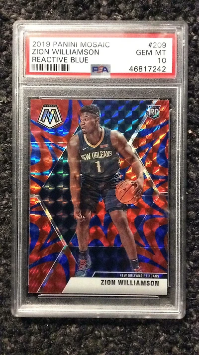 2019 Panini Mosaic Zion Williamson Reactive PSA 10