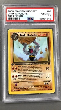 2000 Pokemon Rocket 40 Dark Machoke 1st Edition PSA