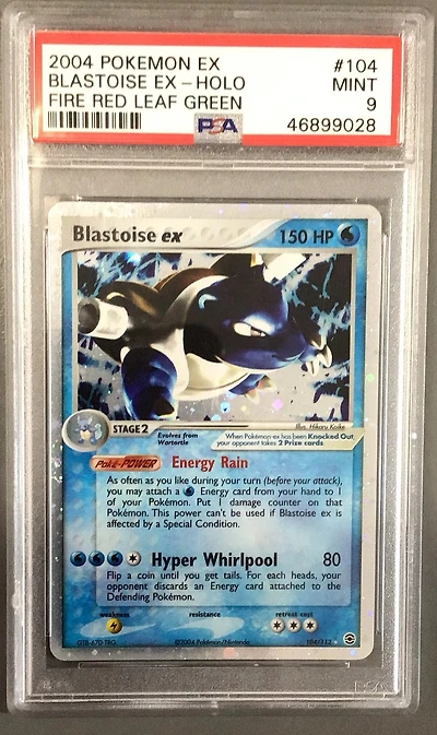 2004 Pokemon Ex Fire Red & Leaf Green 104 Blastoise Ex-holo PSA 9