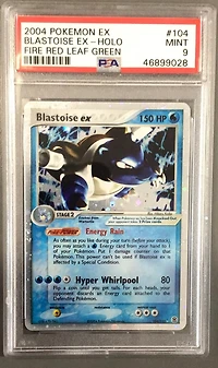 2004 Pokemon Ex Fire Red & Leaf Green 104 Blastoise Ex-holo PSA 9