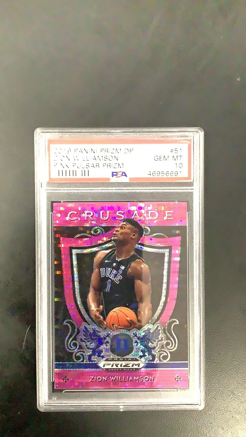 2019 Panini Prizm Draft Picks 51 Zion Williamson Pink Pulsar Prizm PSA 10