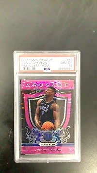 2019 Panini Prizm Draft Picks 51 Zion Williamson Pink Pulsar Prizm PSA 10