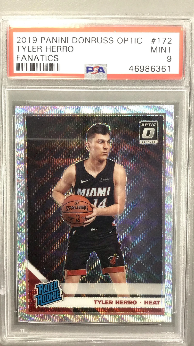 2019 Panini Donruss Optic 172 Tyler Herro Fanatics PSA 9