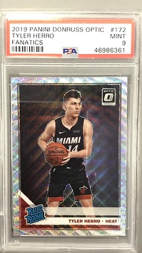 2019 Panini Donruss Optic 172 Tyler Herro Fanatics PSA 9