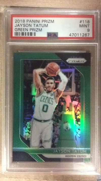 2018 Panini Prizm 118 Jayson Tatum Prizm PSA 9