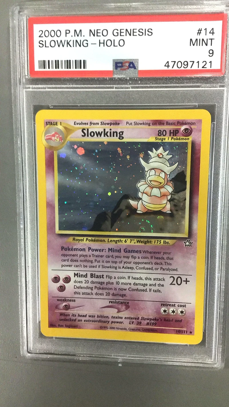 2000 Pokemon Neo Genesis 14 Slowking-holo PSA 9