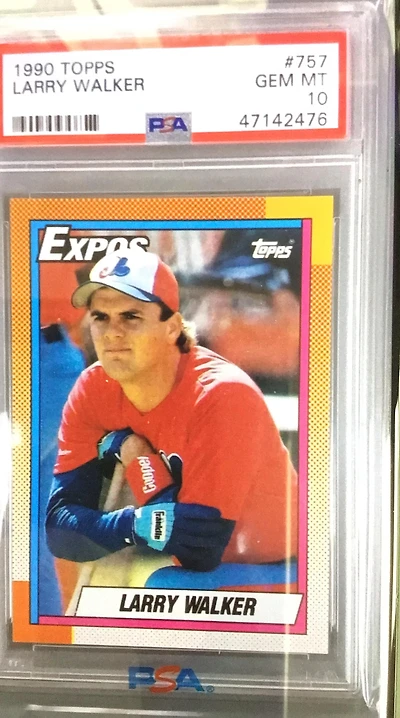 1990 Topps 757 Larry Walker PSA 10