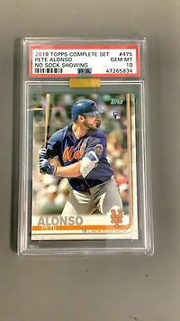 2019 Topps Complete Set 475 Pete Alonso PSA 10