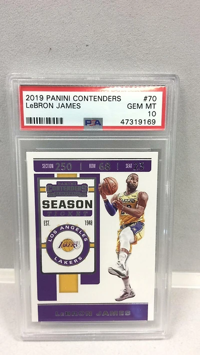 2019 Panini Contenders 70 Lebron James PSA 10