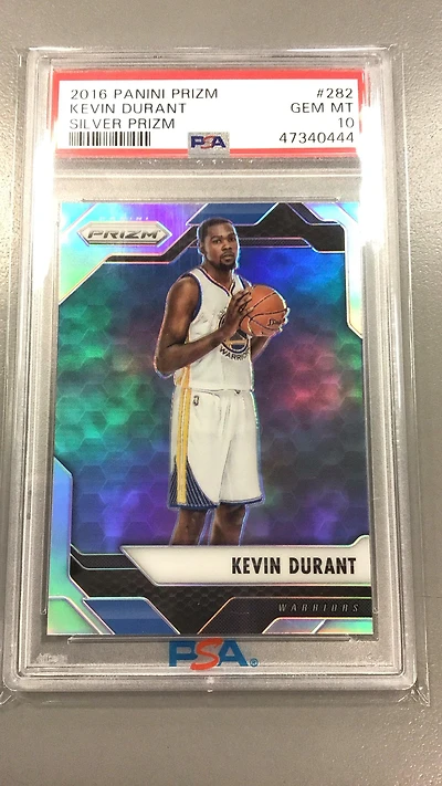 2016 Panini Prizm 282 Kevin Durant Silver Prizm PSA 10