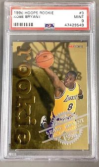 1996 Hoops Rookie 3 Kobe Bryant PSA 9