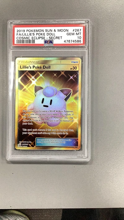 2019 Pokemon Sun & Moon Cosmic Eclipse 267 Full Art/lillie's Poke Doll Secret PSA