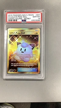 2019 Pokemon Sun & Moon Cosmic Eclipse 267 Full Art/lillie's Poke Doll Secret PSA